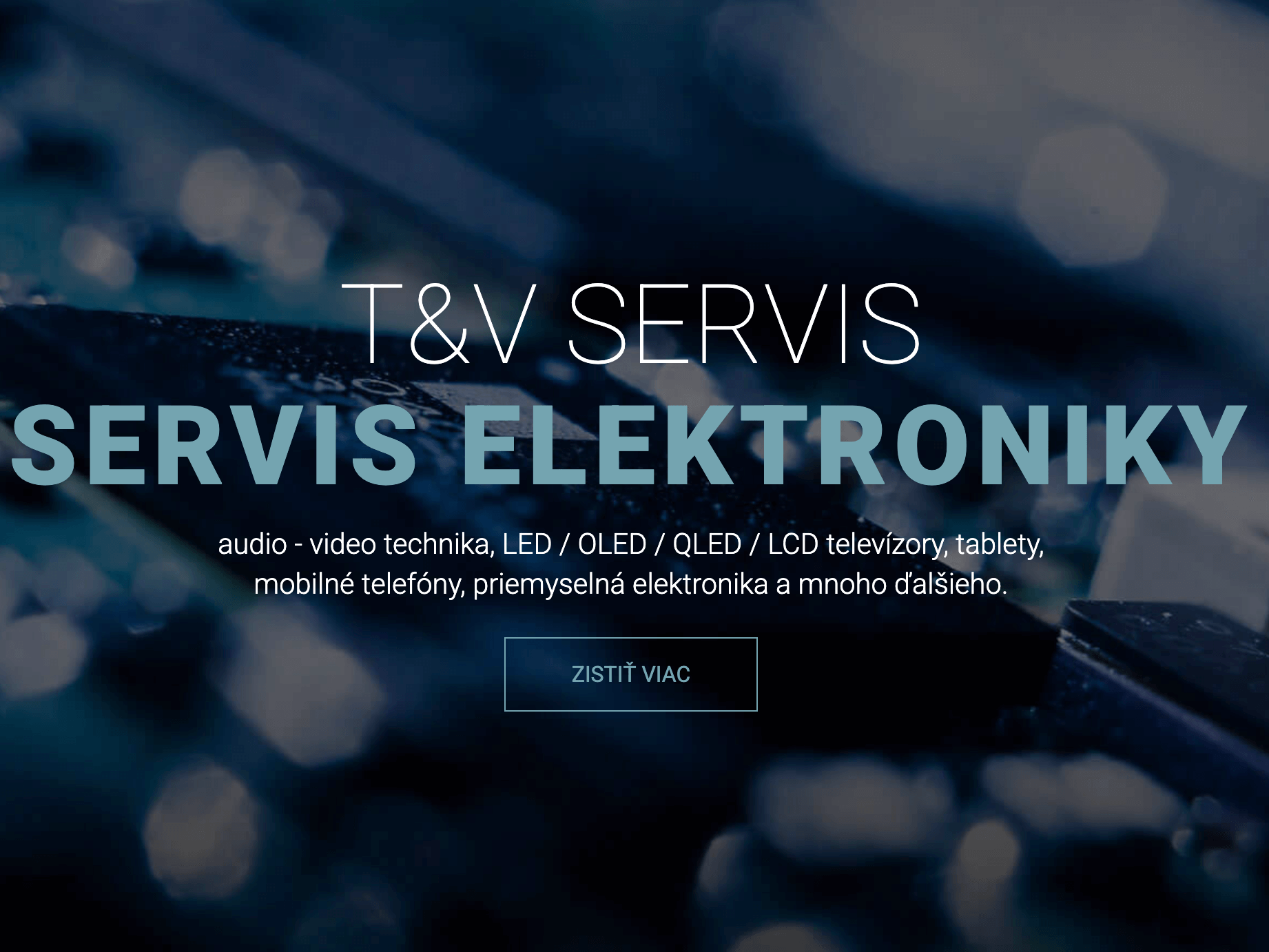 náhľad webu T&V Servisu